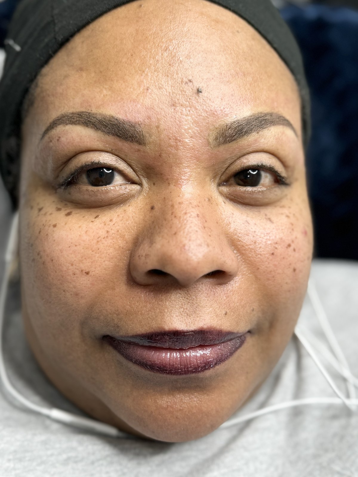 Before hairstroke eyebrows Grand Prairie TX — uneven sparse brows